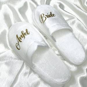 Chaussons personnalisés mariée